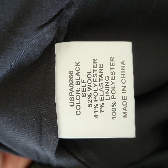 Universal Standard Stretch Wool Ankle Trousers in black self, work wear career - Picture 10 of 11